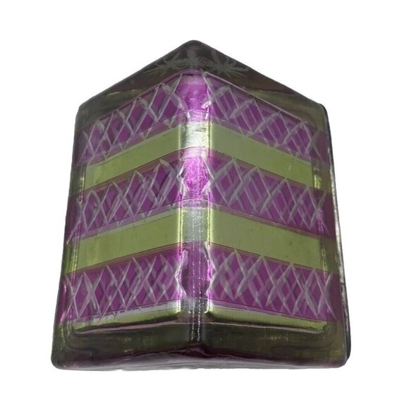 Anthropologie Snowflake House Evergreen & Embers Fragranced Cut Glass Candle - Picture 5 of 16